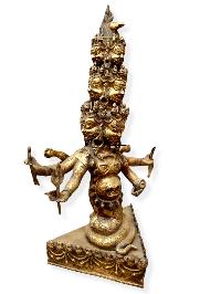 [last Piece], Buddhist Statue Of Rahula, [gold Plated Antique Finishing], [rare Find]