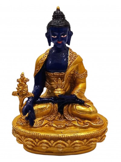 Buddhist Statue Miniature Statue Of, Medicine Buddha, [traditional Color]