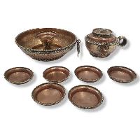 [pure Copper], Tibetan Buddhist Offering [chutor Torma], Dzambhala Water Offering Set