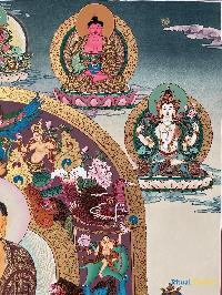 [master Quality],tibetan Thangka Of Shakyamuni Buddha, [real Gold], Natural Traditional Color
