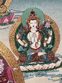 [master Quality],tibetan Thangka Of Shakyamuni Buddha, [real Gold], Natural Traditional Color