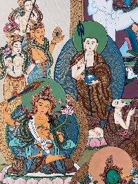 [master Quality],tibetan Thangka Of Shakyamuni Buddha, [real Gold], Natural Traditional Color