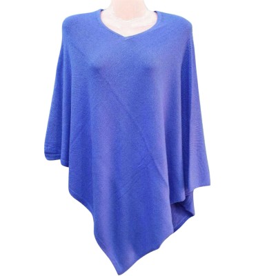 Nepali Handmade Pashmina Poncho, Panchu, [best Quality], Sky Blue