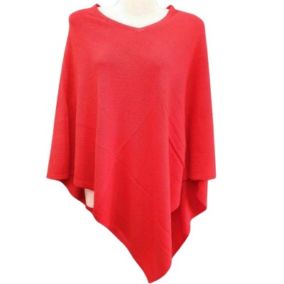 Nepali Handmade Pashmina Poncho, Panchu, [best Quality], Light Red