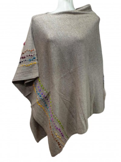 Nepali Handmade Pashmina Poncho, Panchu, [best Quality], Natural