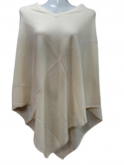 Nepali Handmade Pashmina Poncho, Panchu, [best Quality], Off White