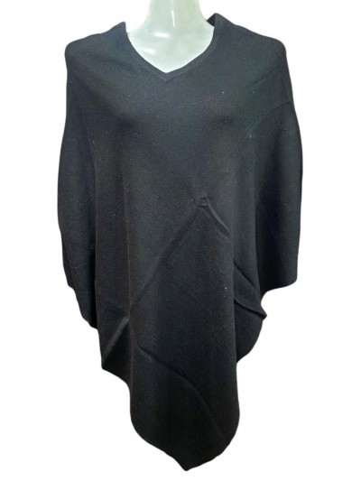 Nepali Handmade Pashmina Poncho, Panchu, [best Quality], Black