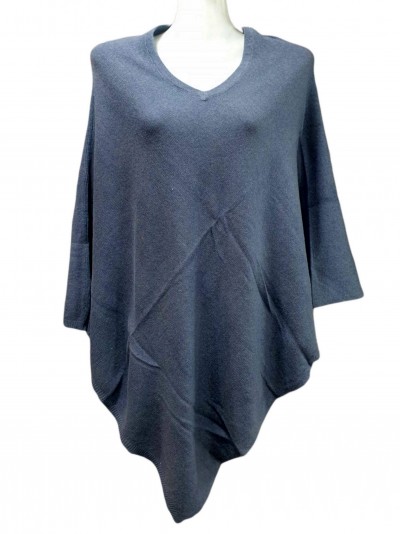 Nepali Handmade Pashmina Poncho, Panchu, [best Quality], Grey
