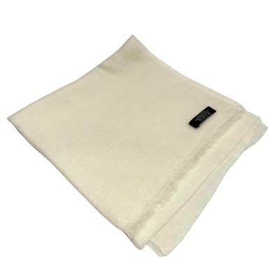 Ring Shawl,a Thin, Soft, And Light Shawl For All-weather Use, Two-ply Wool, Real Pashmina Wool, White