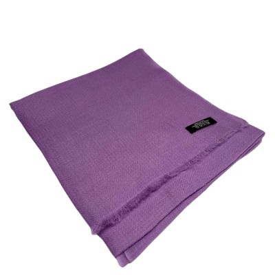 Ring Shawl,a Thin, Soft, And Light Shawl For All-weather Use, Two-ply Wool, Real Pashmina Wool, Purple