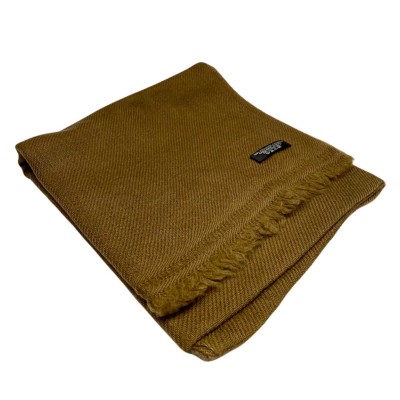 Pashmina Shawl, Nepali Handmade Shawl, In Four Ply Wool, Color Dye [brown Color]