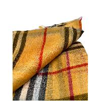 Ring Shawl,a Thin, Soft, And Light Shawl For All-weather Use, Two-ply Wool, Real Pashmina Wool, Yellow With Stripes