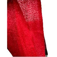 Ring Shawl,a Thin, Soft, And Light Shawl For All-weather Use, Two-ply Wool, Real Pashmina Wool, Red With Stripes