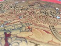 Tibetan Buddhist Thangka Of [green Tara], Real 24k Gold, [hand Painted]
