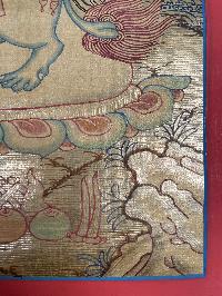 Tibetan Buddhist Thangka Of [jambhala: Namtose], Real 24k Gold, [hand Painted]