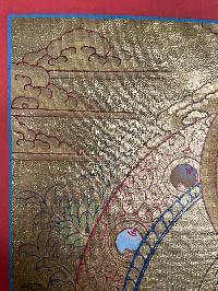 Tibetan Buddhist Thangka Of [vajrasattva], Real 24k Gold, [hand Painted]