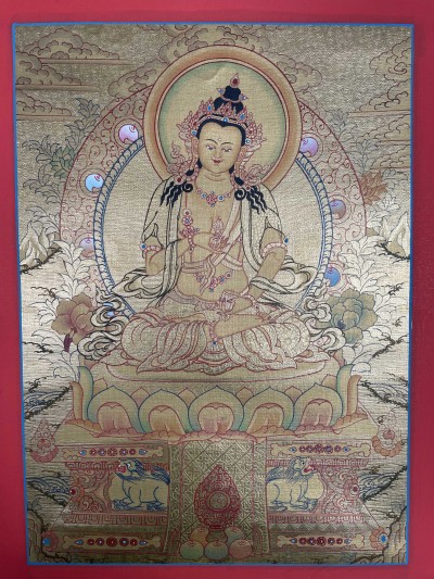 Tibetan Buddhist Thangka Of [vajrasattva], Real 24k Gold, [hand Painted]