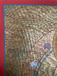 Tibetan Buddhist Thangka Of [vajrasattva], Real 24k Gold, [hand Painted]