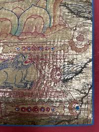 Tibetan Buddhist Thangka Of [vajrasattva], Real 24k Gold, [hand Painted]