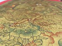 Tibetan Buddhist Thangka Of [yellow Jambhala], Real 24k Gold, [hand Painted]
