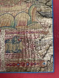 Tibetan Buddhist Thangka Of Vajrasattva With Consort, [shakti], Yab-yum, Real 24k Gold, [hand Painted]