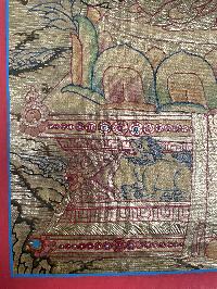 Tibetan Buddhist Thangka Of Vajrasattva With Consort, [shakti], Yab-yum, Real 24k Gold, [hand Painted]