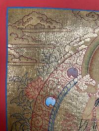 Tibetan Buddhist Thangka Of [vajrasattva], Real 24k Gold, [hand Painted]