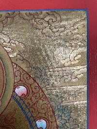 Tibetan Buddhist Thangka Of [vajrasattva], Real 24k Gold, [hand Painted]