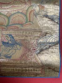 Tibetan Buddhist Thangka Of [medicine Buddha], Real 24k Gold, [hand Painted]