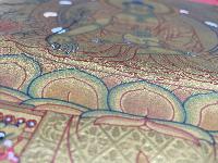 Tibetan Buddhist Thangka Of [medicine Buddha], Real 24k Gold, [hand Painted]