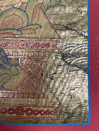 Tibetan Buddhist Thangka Of [medicine Buddha], Real 24k Gold, [hand Painted]