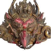 Buddhist Handmade Mask Of Garuda, [antique, Red Color]
