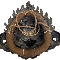 Buddhist Handmade Mask Of Garuda, [antique, Red Color]