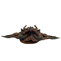 Buddhist Handmade Mask Of Garuda, [antique, Blue Color]