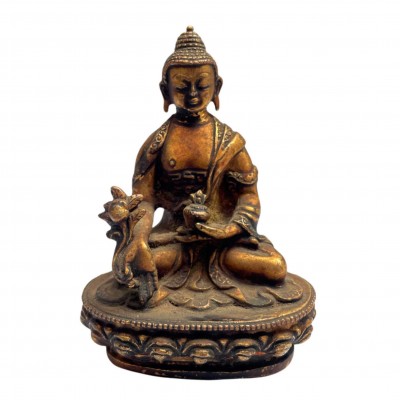 Buddhist Statue Miniature Statue Of, Medicine Buddha, [antique Finishing]