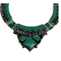 Handmade Nepali [tribal] Necklace, With [stone Setting]