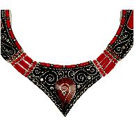 Handmade Nepali [tribal] Necklace, With [stone Setting]