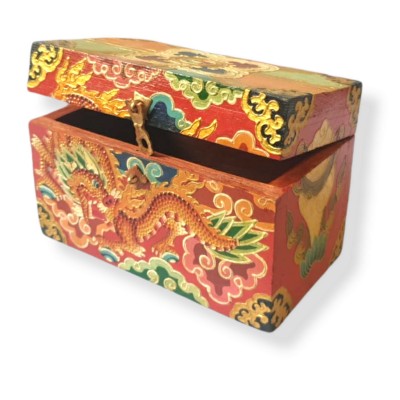 [traditional Tibetan], Ritual Jewelry And Ritual Item Box, [painted]