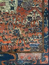 Tibetan Buddhist Thangka Painting Of Buddha Life Story, [hand Painted]