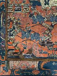 Tibetan Buddhist Thangka Painting Of Buddha Life Story, [hand Painted]