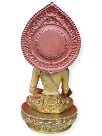 [master Quality], Buddhist Statue Of Medicine Buddha, [full Gold Plated, Stone Setting, Face Painted]