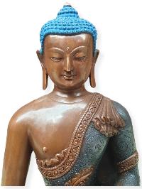 Buddhist Statue Of Shakyamuni Buddha, [chocolate Oxidized]