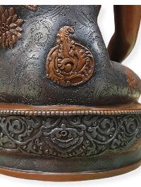 Buddhist Statue Of Shakyamuni Buddha, [chocolate Oxidized]