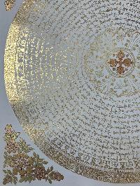 Tibetan Buddhist Thangka Of Double Dorjee Mandala, Real 24k Gold, [hand Painted]