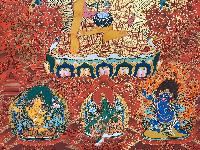 Tibetan Buddhist Thangka Of Shakyamuni Buddha, Real 24k Gold, [hand Painted]