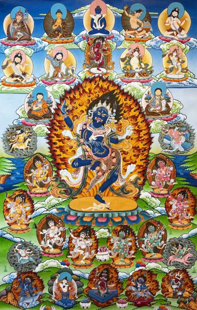 Buddhist Handmade Thangka Of Vajravarahi - Dorje Phagmo, [hand Painted]