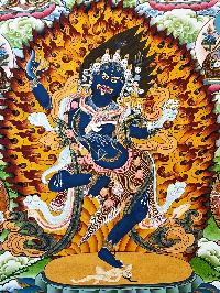 Buddhist Handmade Thangka Of Vajravarahi - Dorje Phagmo, [hand Painted]