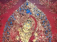 Buddhist Handmade Thangka Of Namtose Jambhala, [hand Painted]