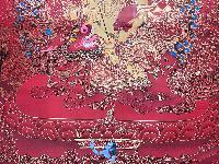 Buddhist Handmade Thangka Of Namtose Jambhala, [hand Painted]