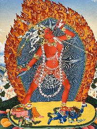 Buddhist Handmade Thangka Of Vajrayogini, [hand Painted]